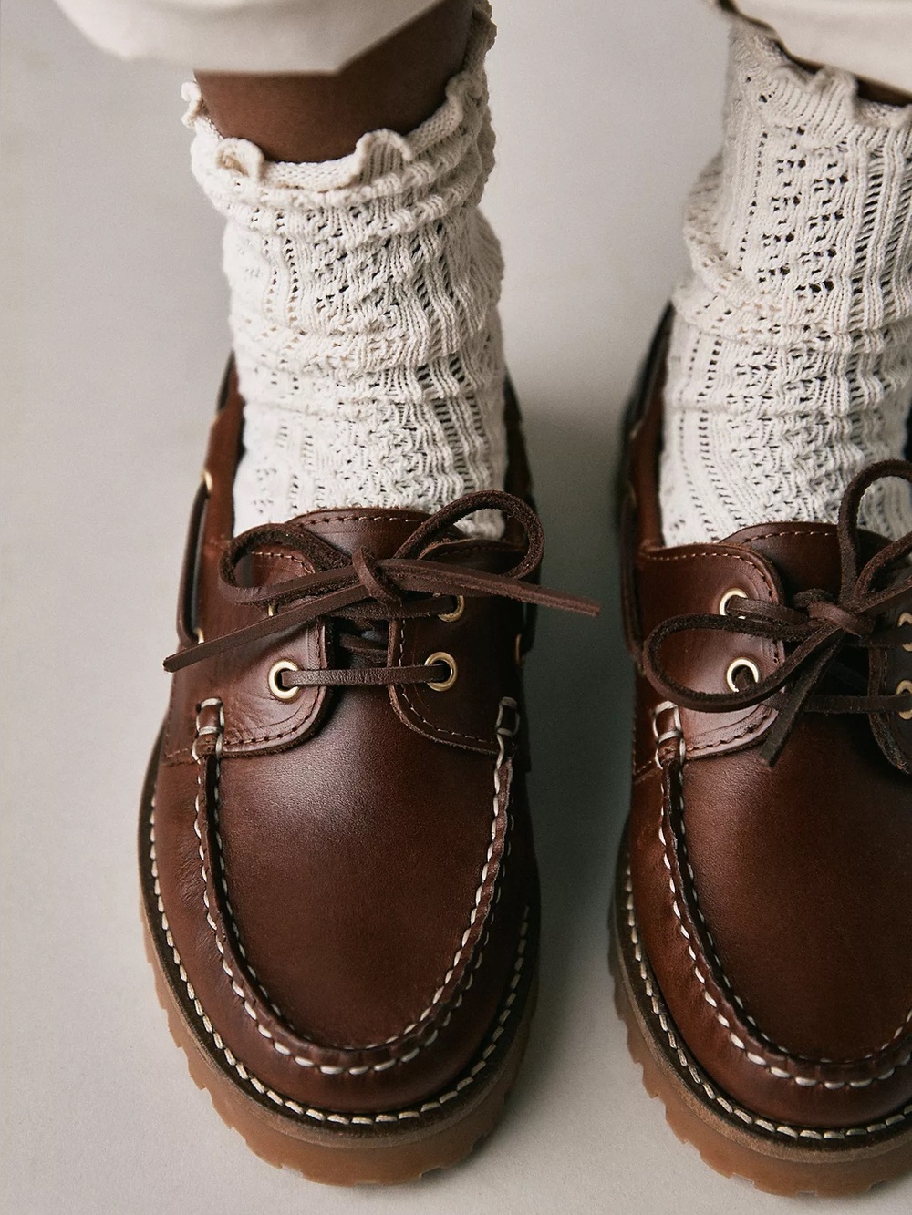 NWT By Anthropologie Lug Boat Loafers
